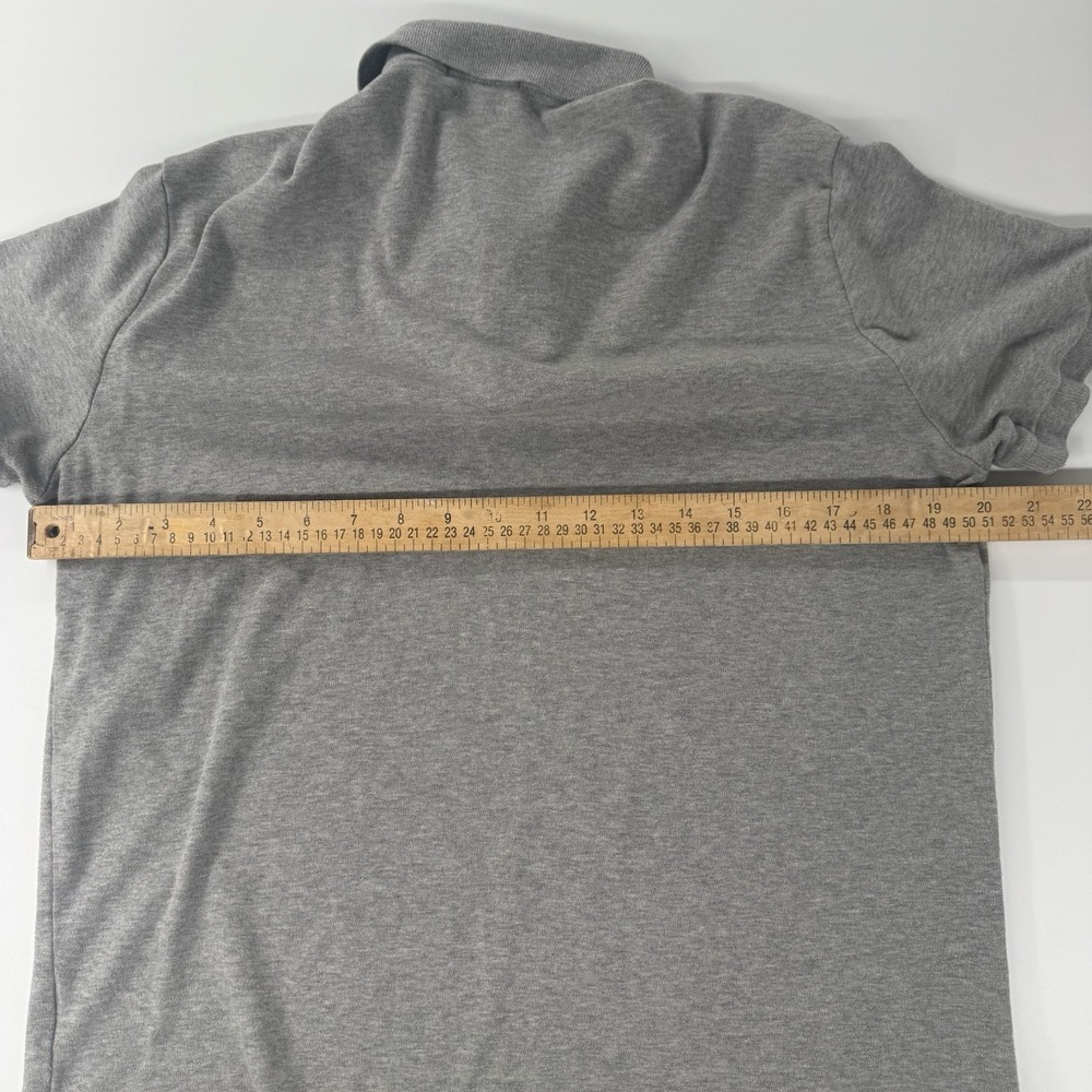 Polo Ralph Lauren men's gray custom slim fit polo shirt Medium Cotton Black Pony - Picture 4 of 5